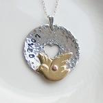 Silver Necklace, Loved Dove..