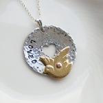 Silver Necklace, Loved Dove..