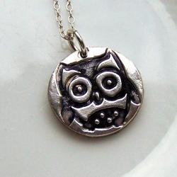 Owl Silver Necklace Artisan Silver Jewellery and Keepsakes